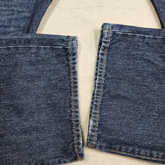 American Eagle Jeans Men 38x29.5 Blue Classic Bootcut Western Denim Dark Wash - Picture 9 of 14